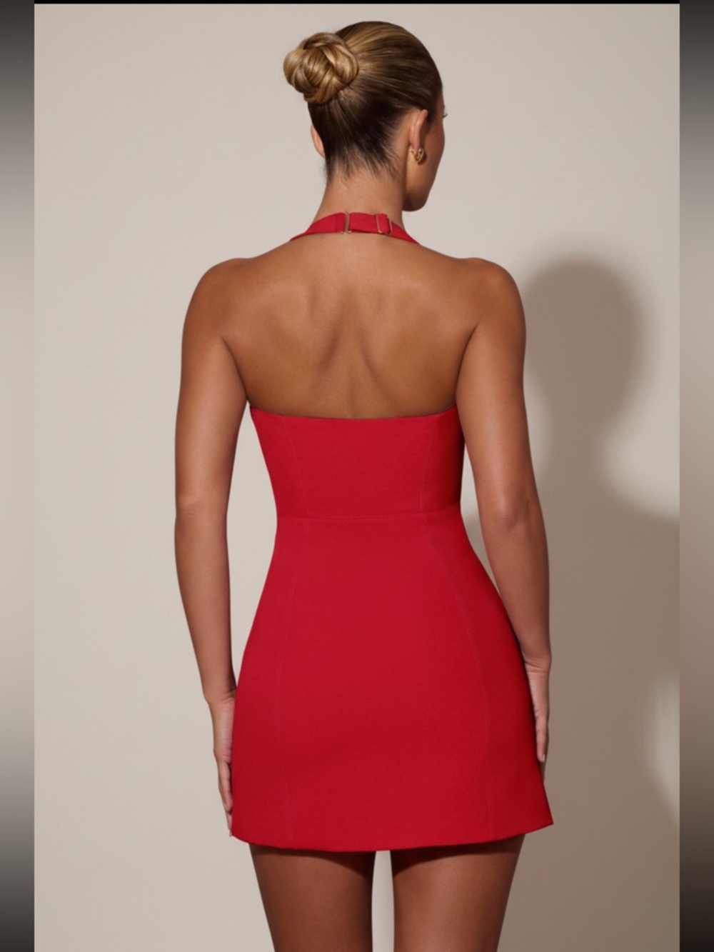 Oh Polly Red Halter Mini Dress - Picture 2 of 8